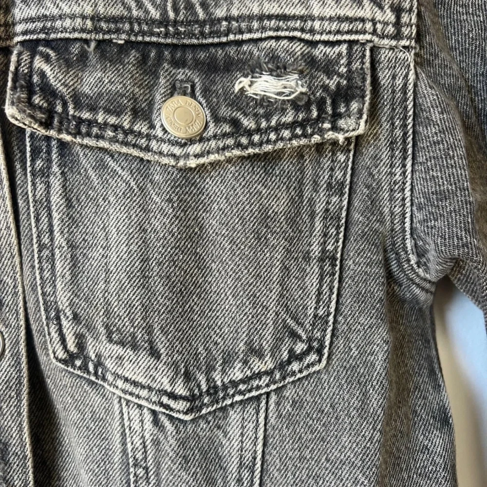 Zara Distressed Denim Jacket